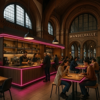Wandelhalle Glasfaser