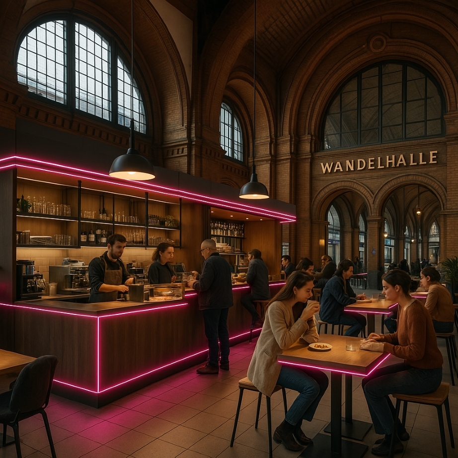 Wandelhalle Glasfaser